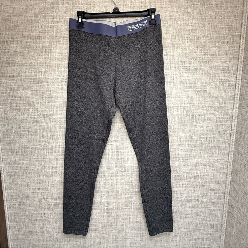 Victoria’s Secret Sport Gray Leggings with Logo Waistband Medium